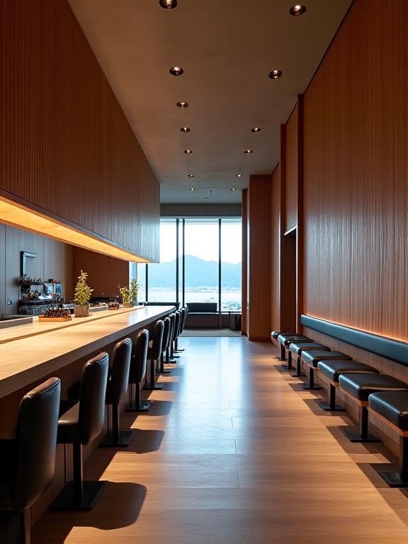 The minimalist and serene interior of Yamato Fin.